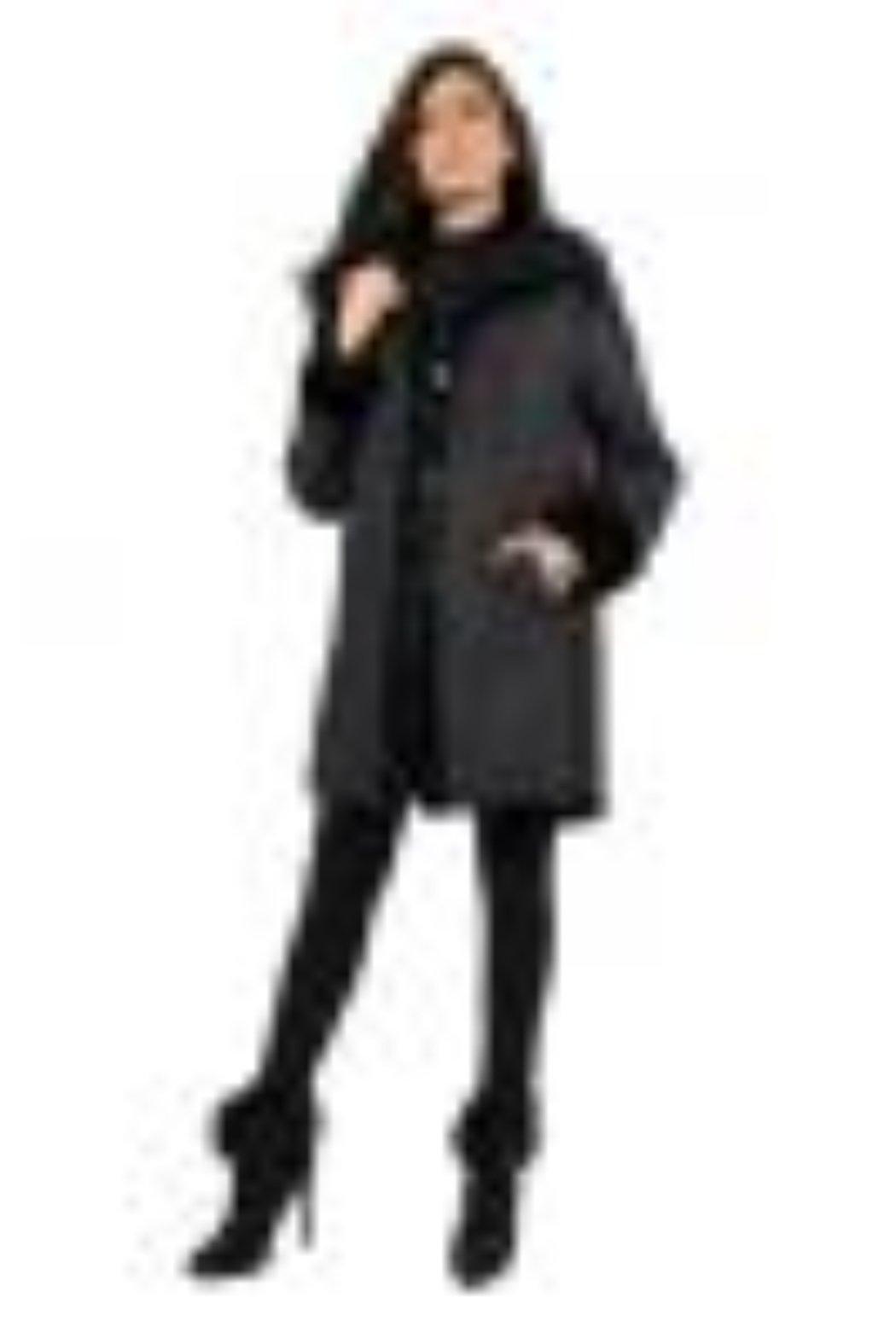 Black Faux Fur Reversible Coat Product Image