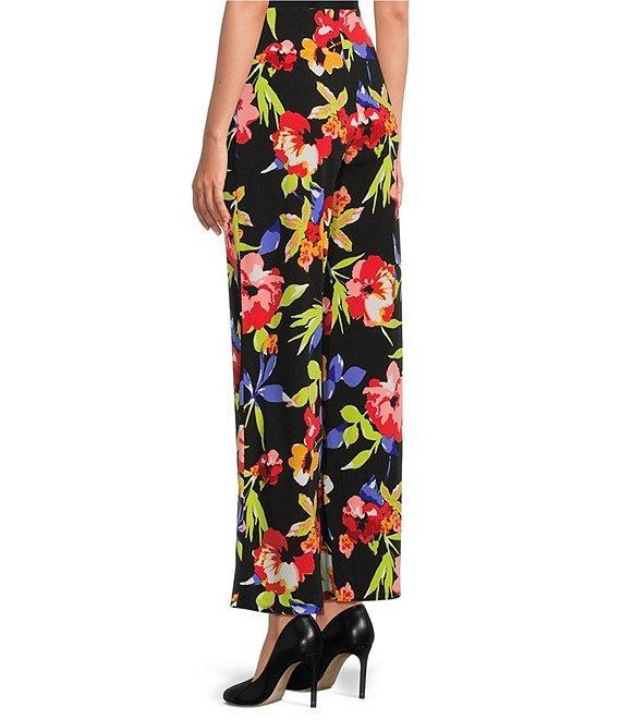 Slim Factor by Investments Spring Bloom Print No Waist Straight Leg Pants Product Image