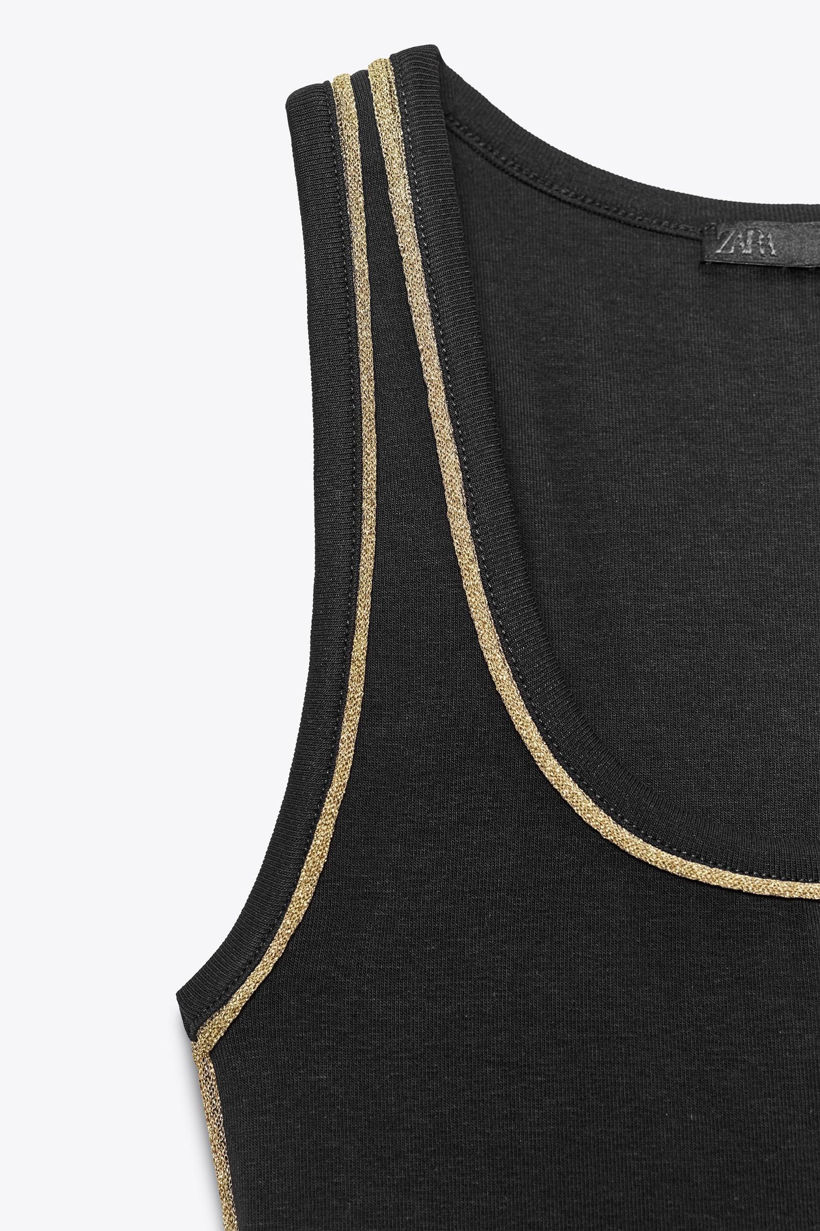 METALLIC THREAD TRIM TOP Product Image