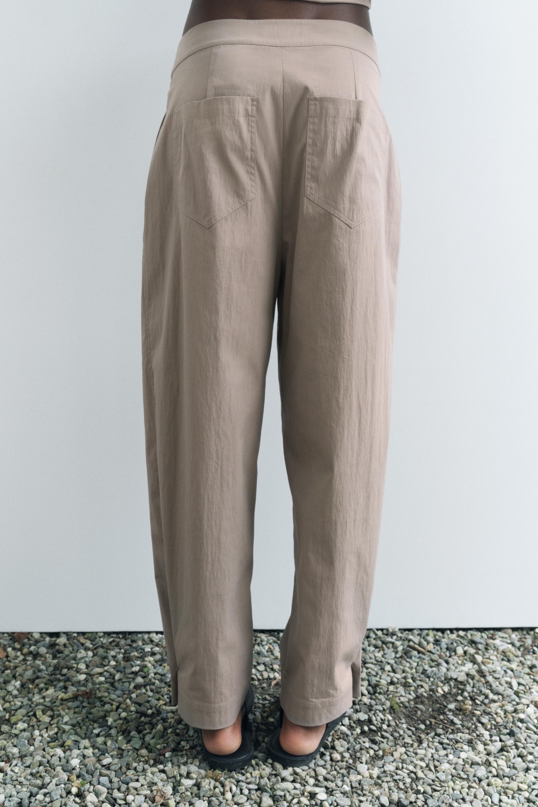 BUTTONED HEM PANTS ZW COLLECTION Product Image