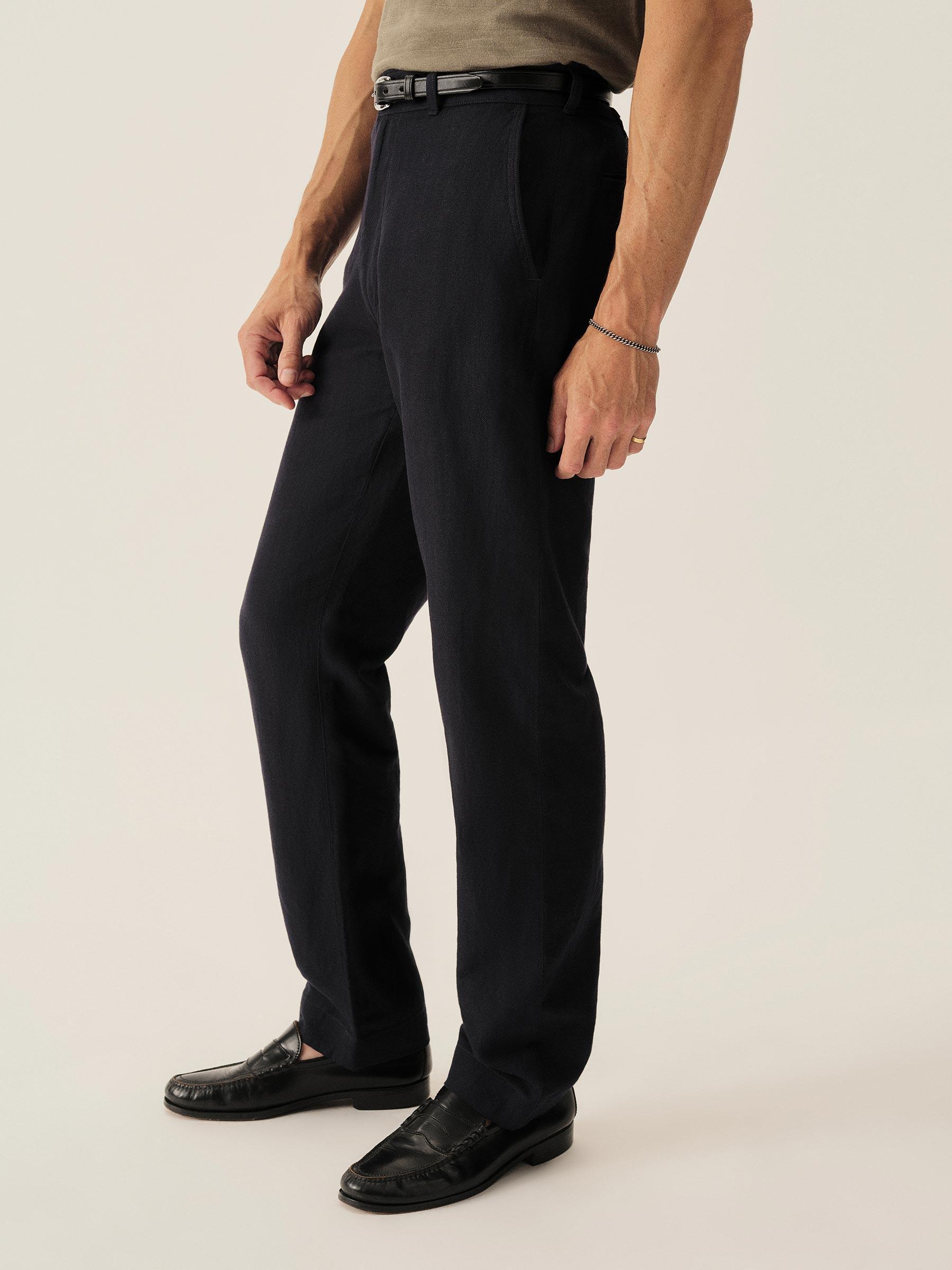 Dress Navy Capitola Linen Carry-On Ford Standard Pant Product Image
