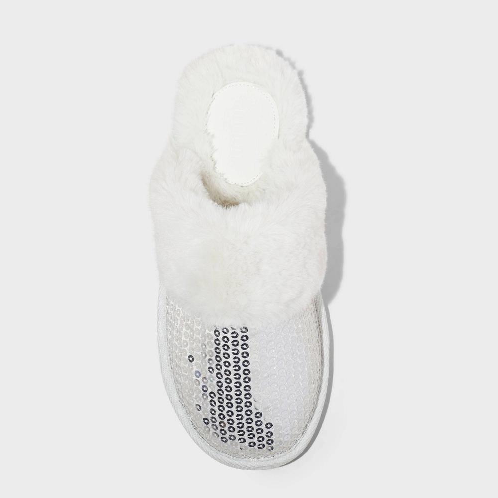 Womens Rae Sequin Scuff Slippers - Auden Silver Product Image