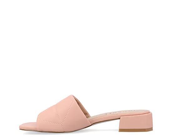 Journee Elidia Women's Block Heel Sandals, Size: 9.5, Blush Product Image