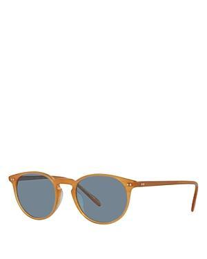 Oliver Peoples Riley Sunglasses in Semi Matte Amber Tortoise Product Image