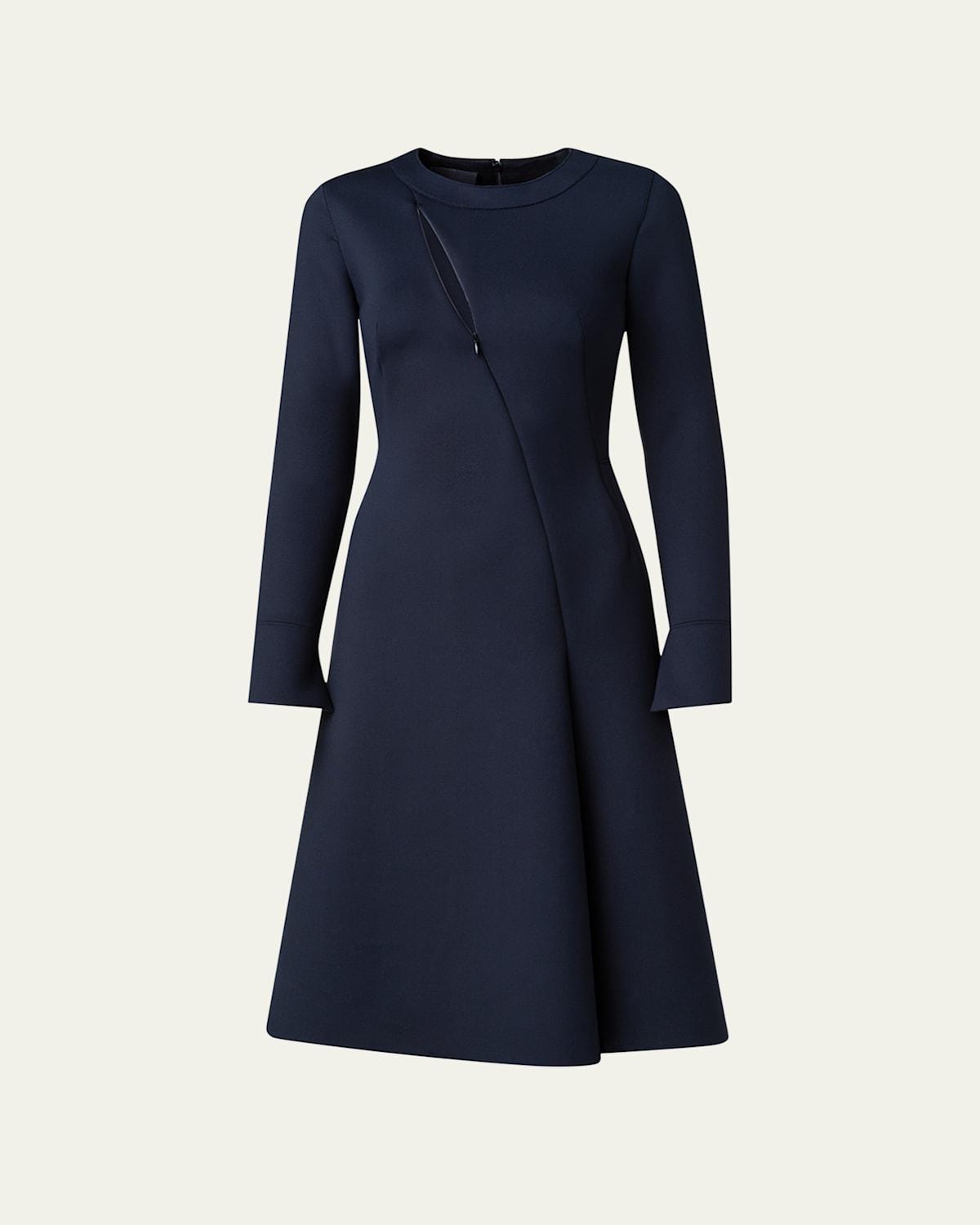 Womens Cut-Out Long-Sleeve Midi-Dress Product Image