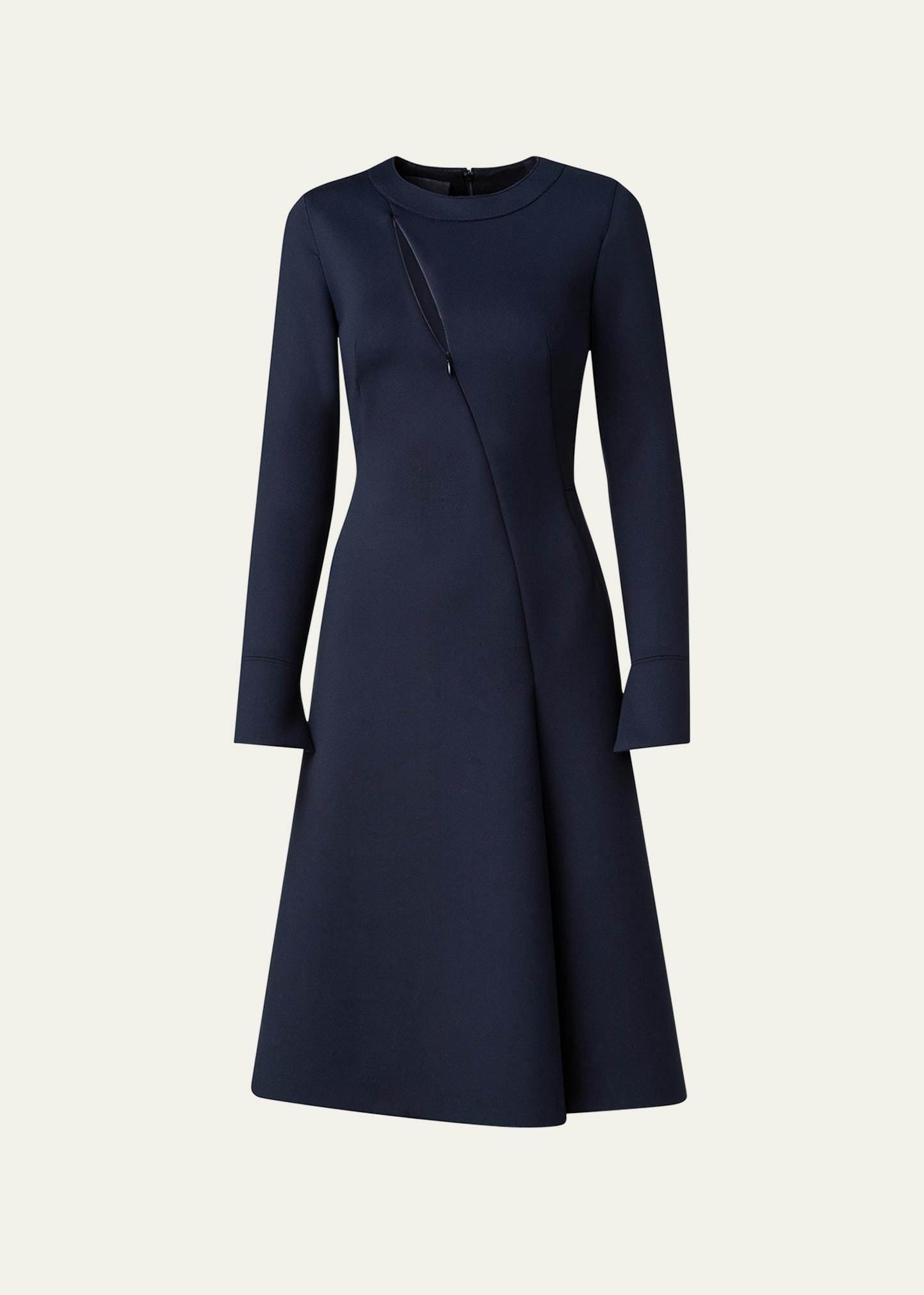 Womens Cut-Out Long-Sleeve Midi-Dress Product Image