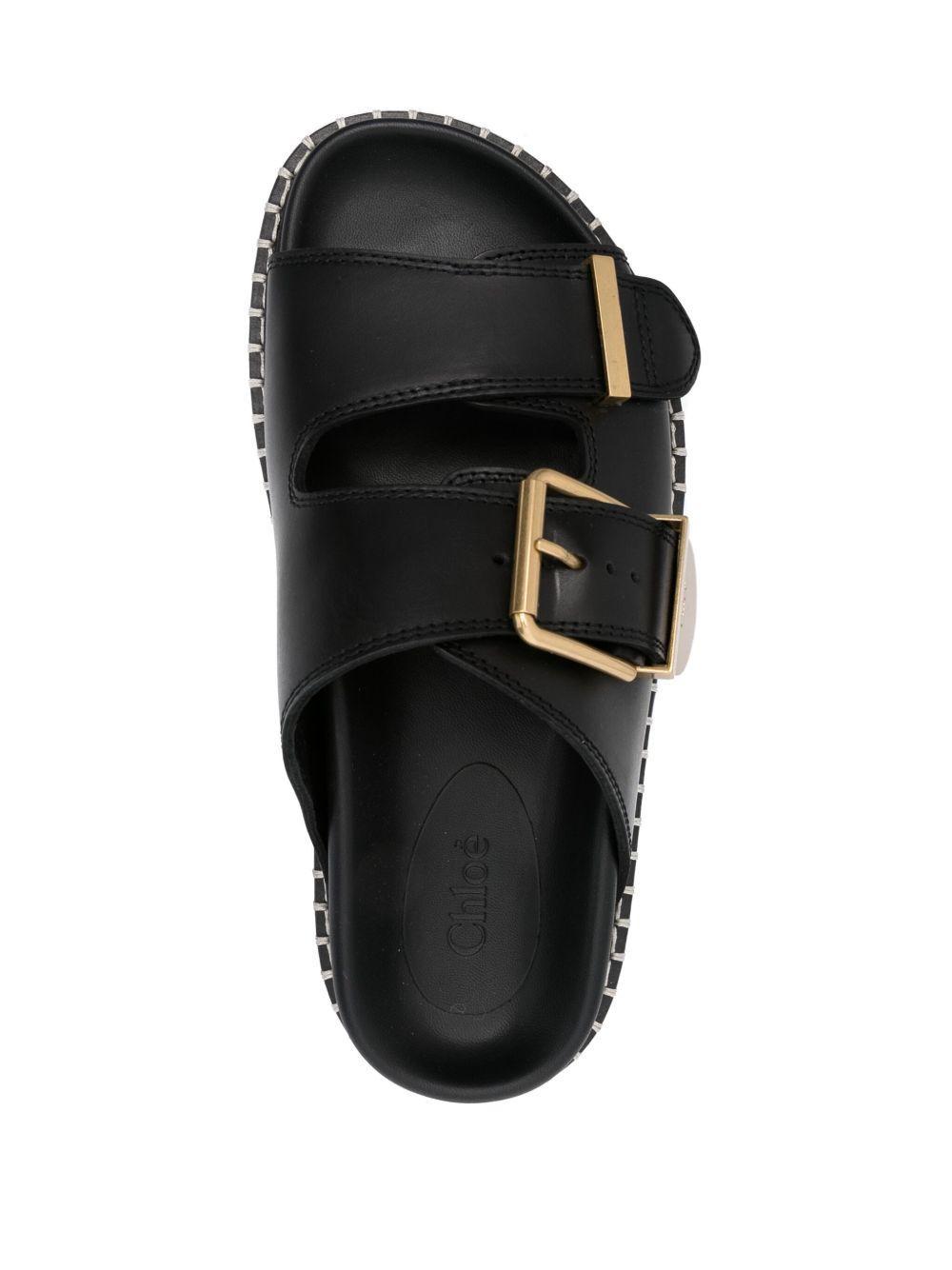 Rebecca leather slides Product Image