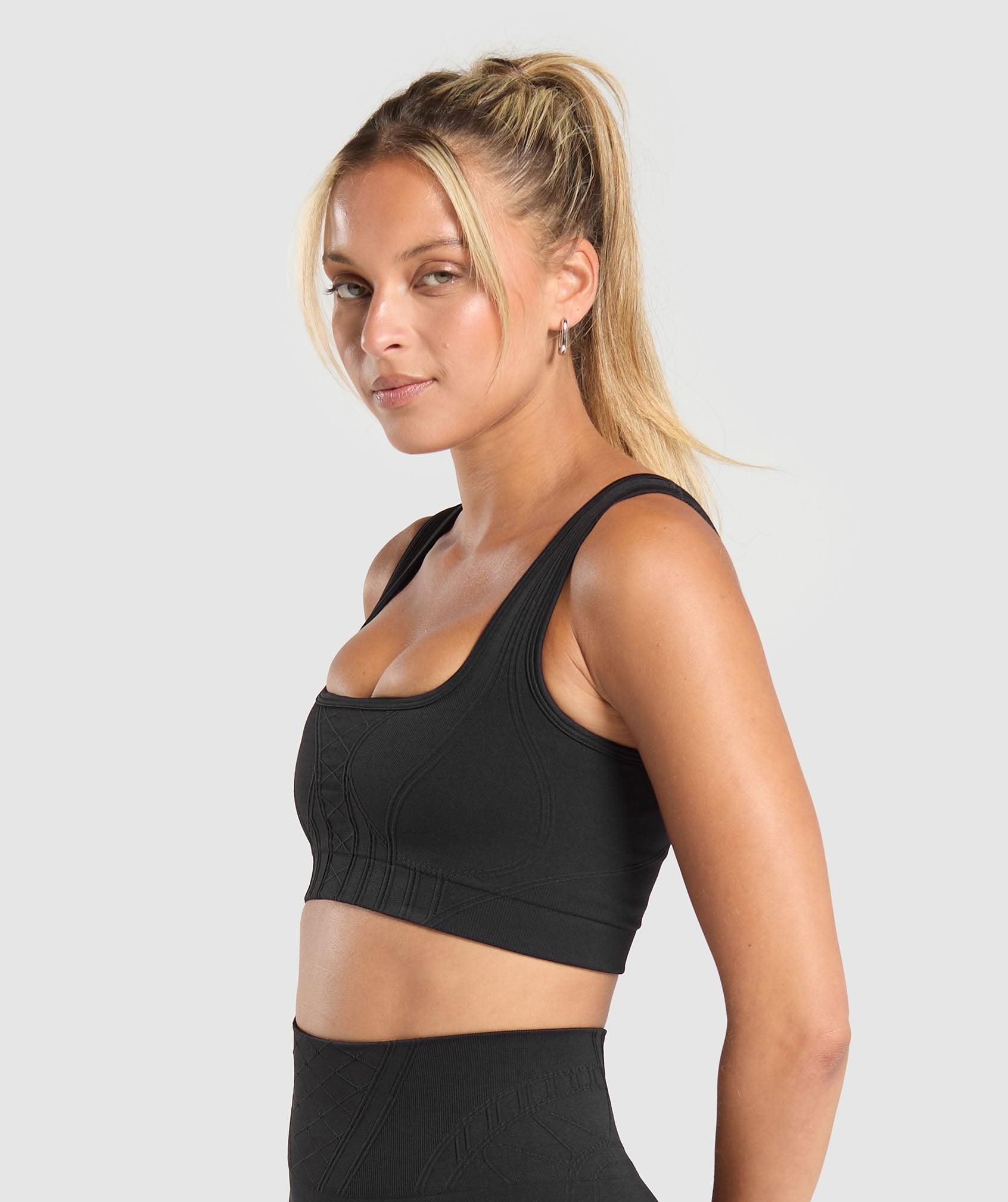 Gymshark Corset Seamless Sports Bra - Black Female Product Image