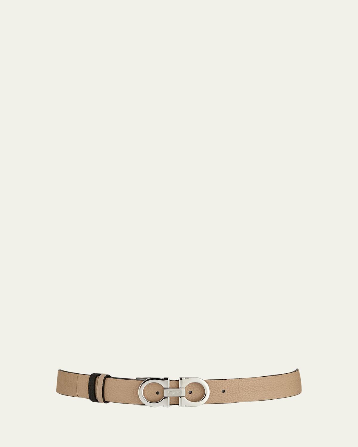 Gancini-Buckle Reversible Leather Belt Product Image