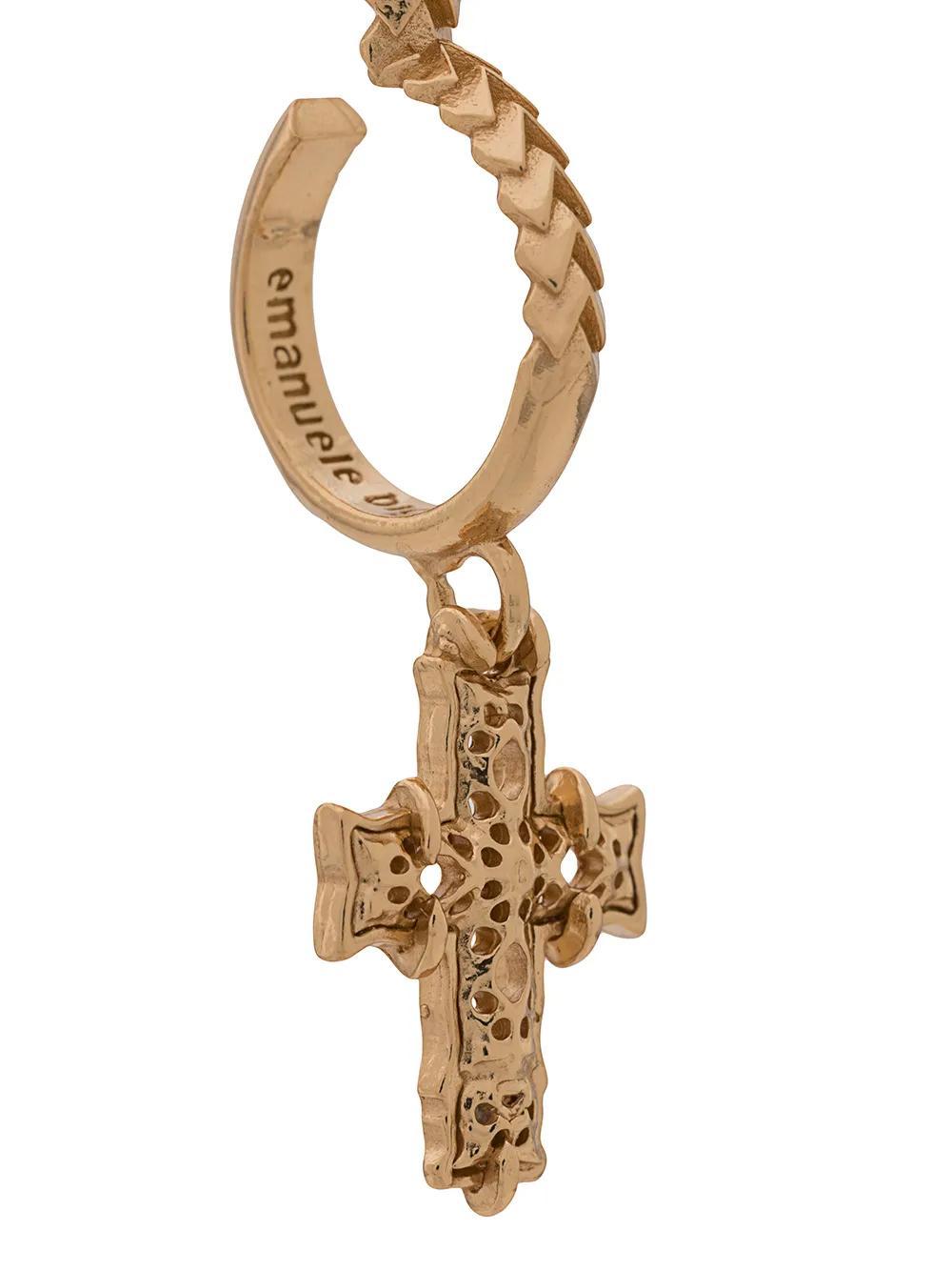 EMANUELE BICOCCHI Cross Pendant Earring In Gold Product Image