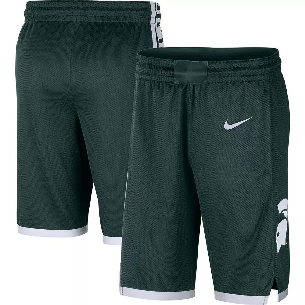 Men's Nike Green Michigan State Spartans Logo Replica Performance Basketball Shorts,  Product Image