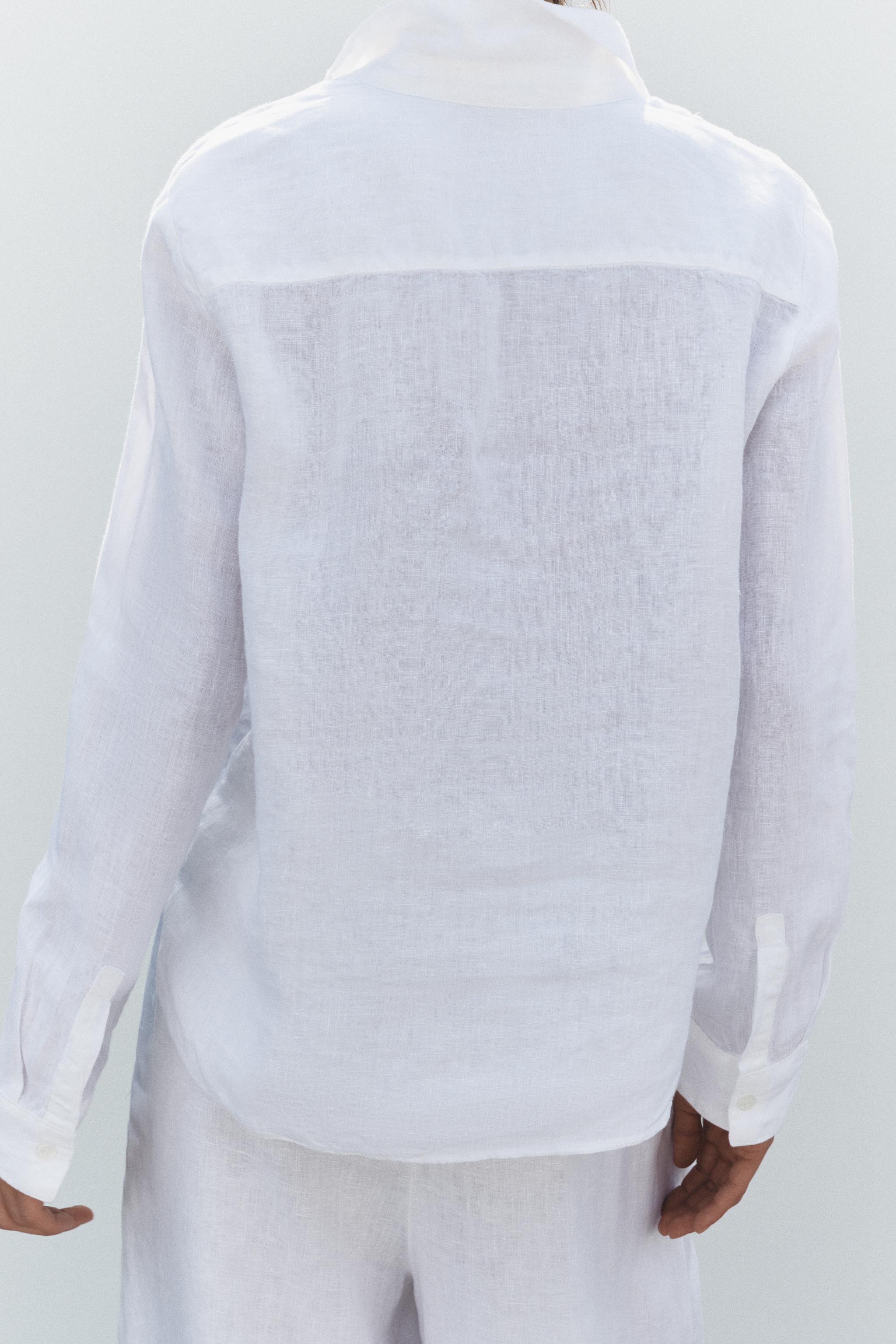 100% LINEN SHIRT ZW COLLECTION Product Image