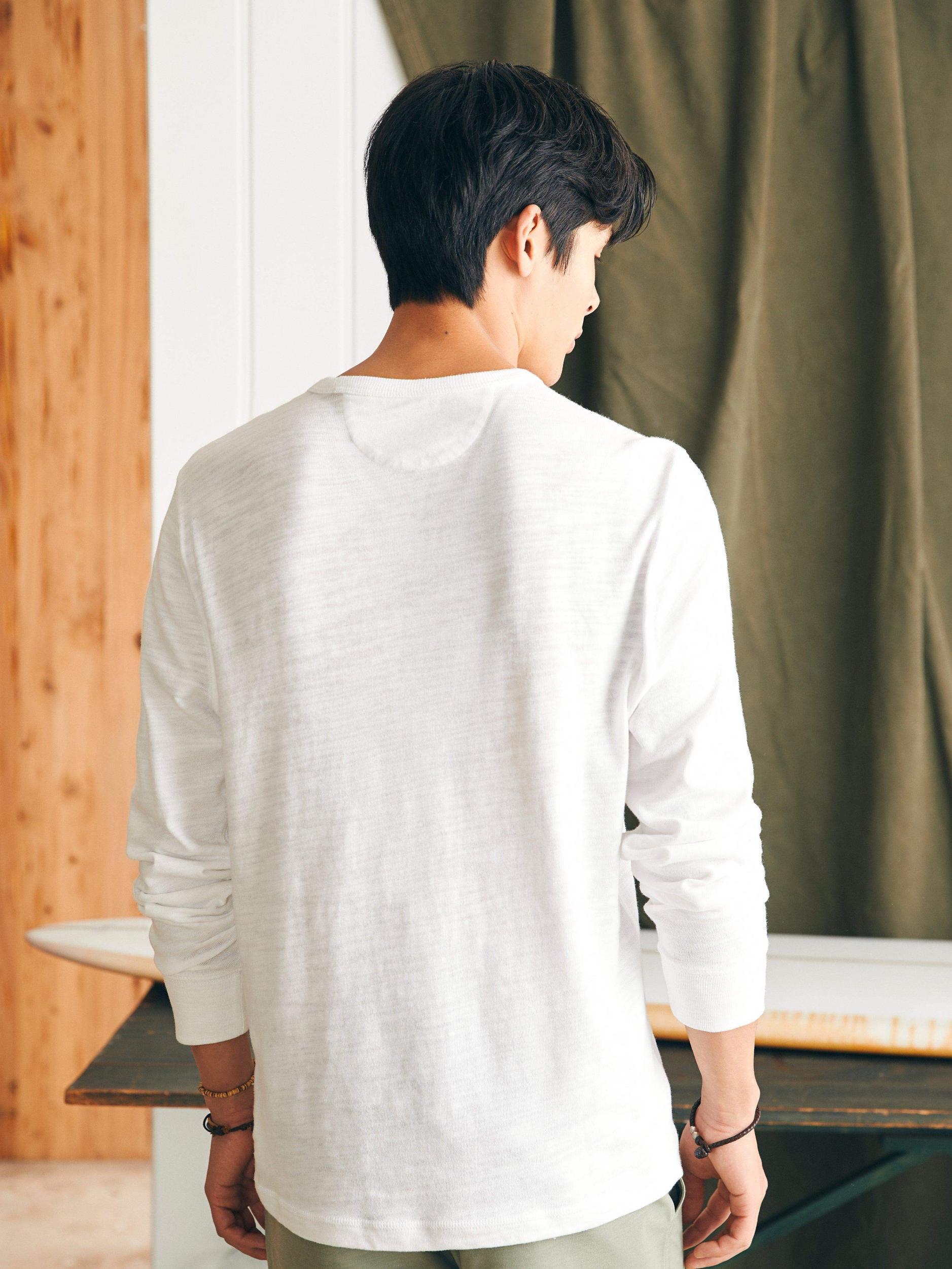 Sunwashed Slub Crew - White Surf Stripe Male Product Image