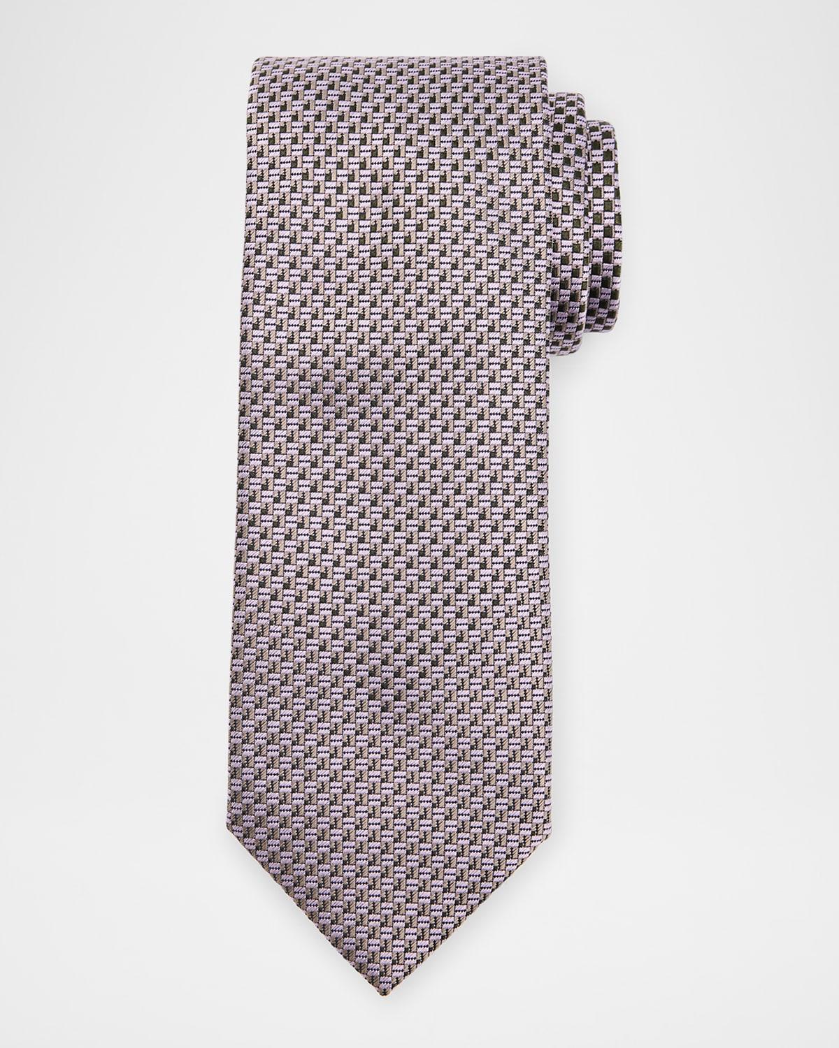 Mens Staggered Box Silk Tie Product Image