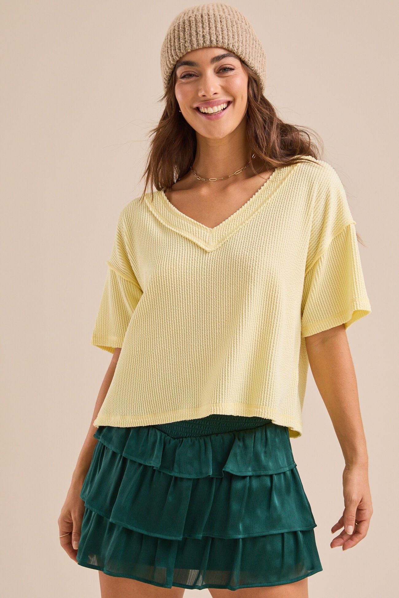 Ada Ribbed Boxy Tee Product Image