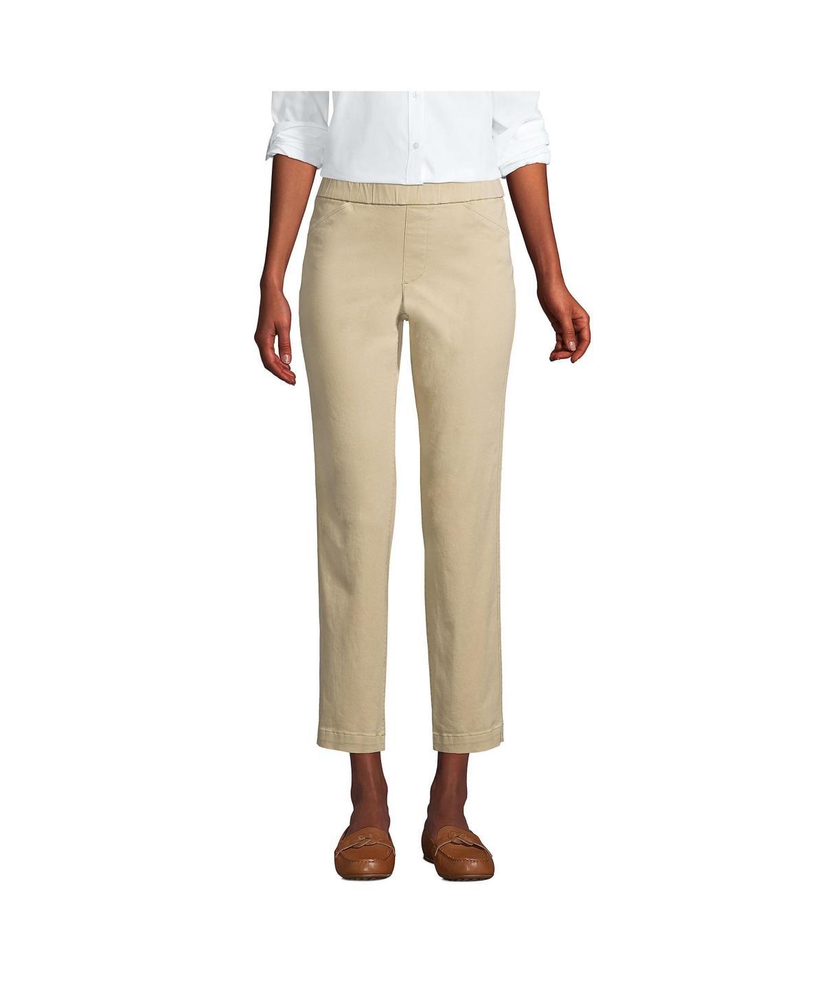 Womens Lands End Pull-On Chino Crop Pants Product Image