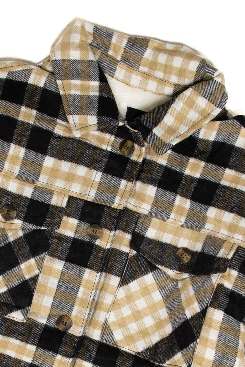 Black Heavy Plaid Jacket Product Image