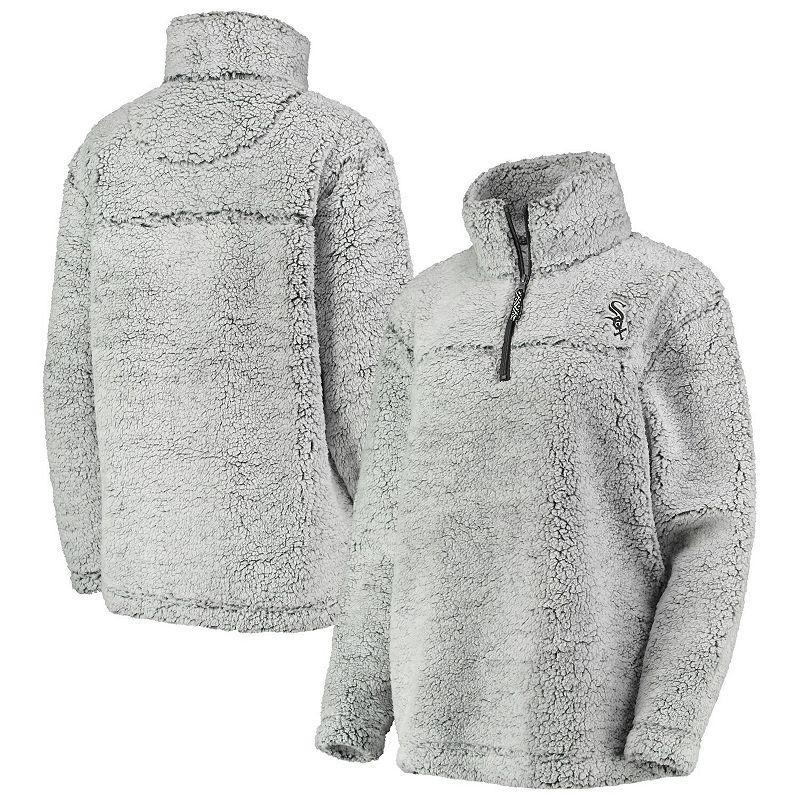 Womens G-III 4Her by Carl Banks Gray New York Yankees Sherpa Quarter-Zip Pullover Jacket Product Image