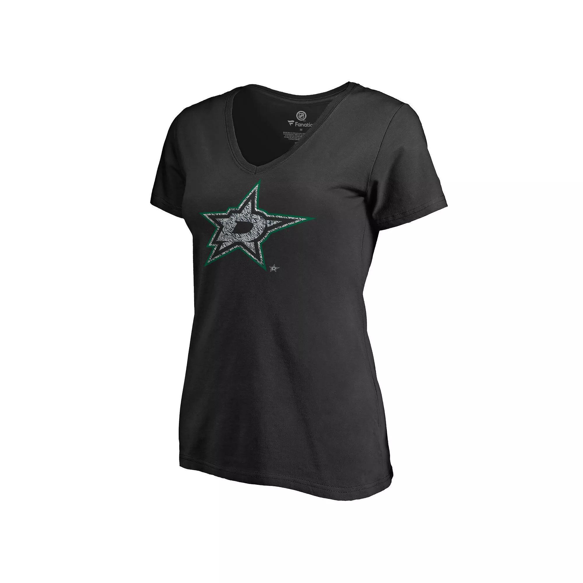 Women's Black Atlanta Falcons Lovely V-Neck T-Shirt, Size: Large Product Image
