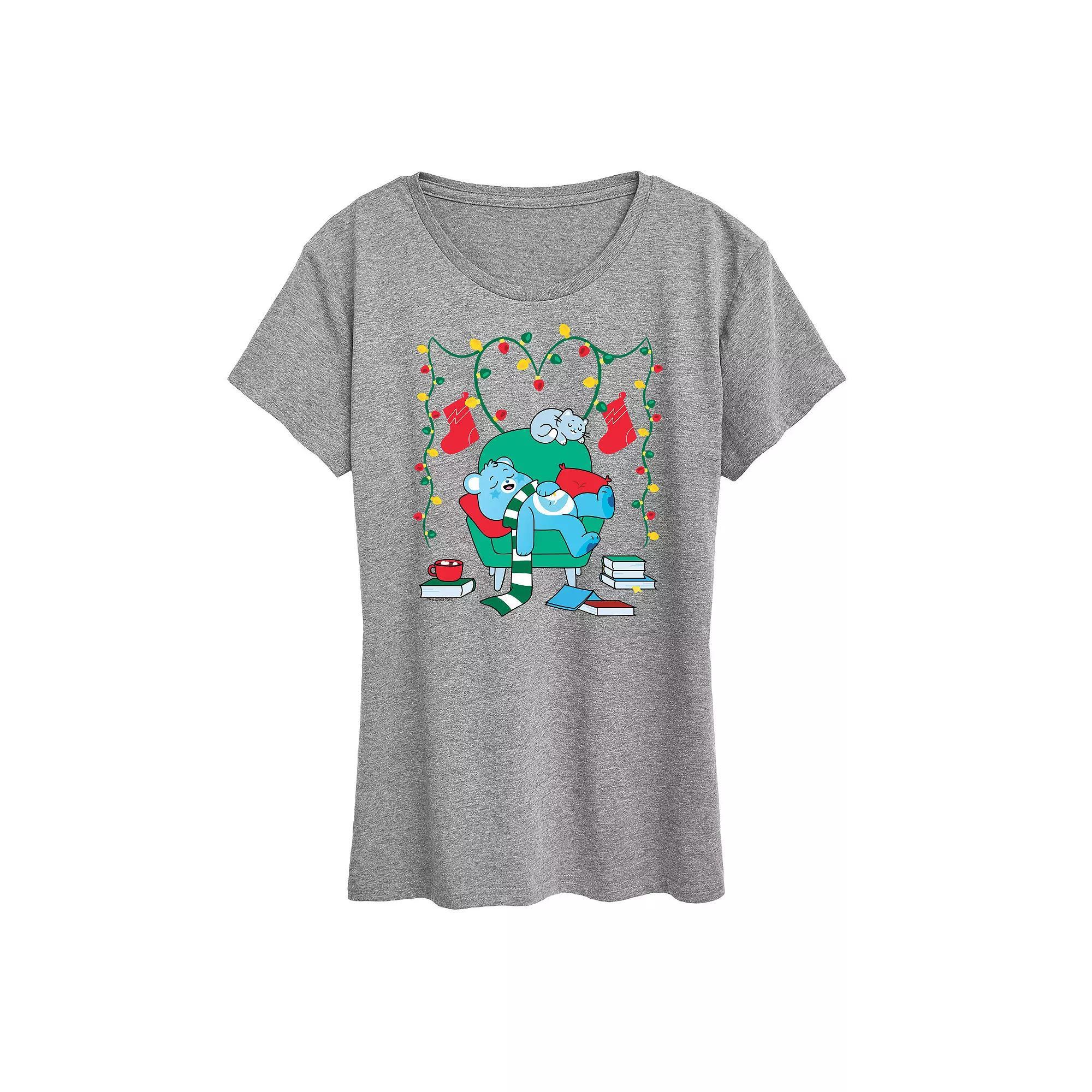 Women's Care Bears Cozy Christmas Graphic Tee, Girl's,  Product Image