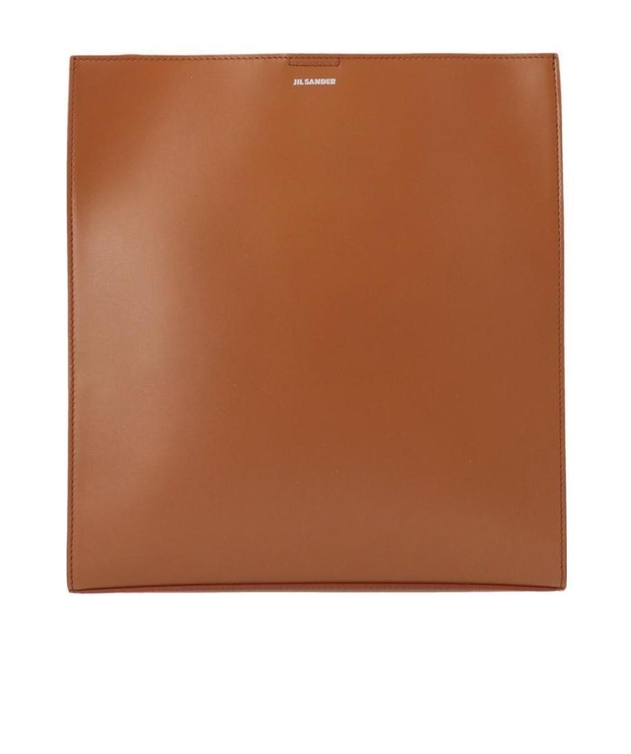 JIL SANDER Tangle Leather Crossbody Bag In Brown Product Image