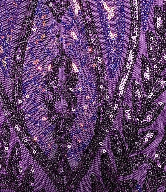 Blondie Nites Sequin Notch Neck Sleeveless Dress Product Image