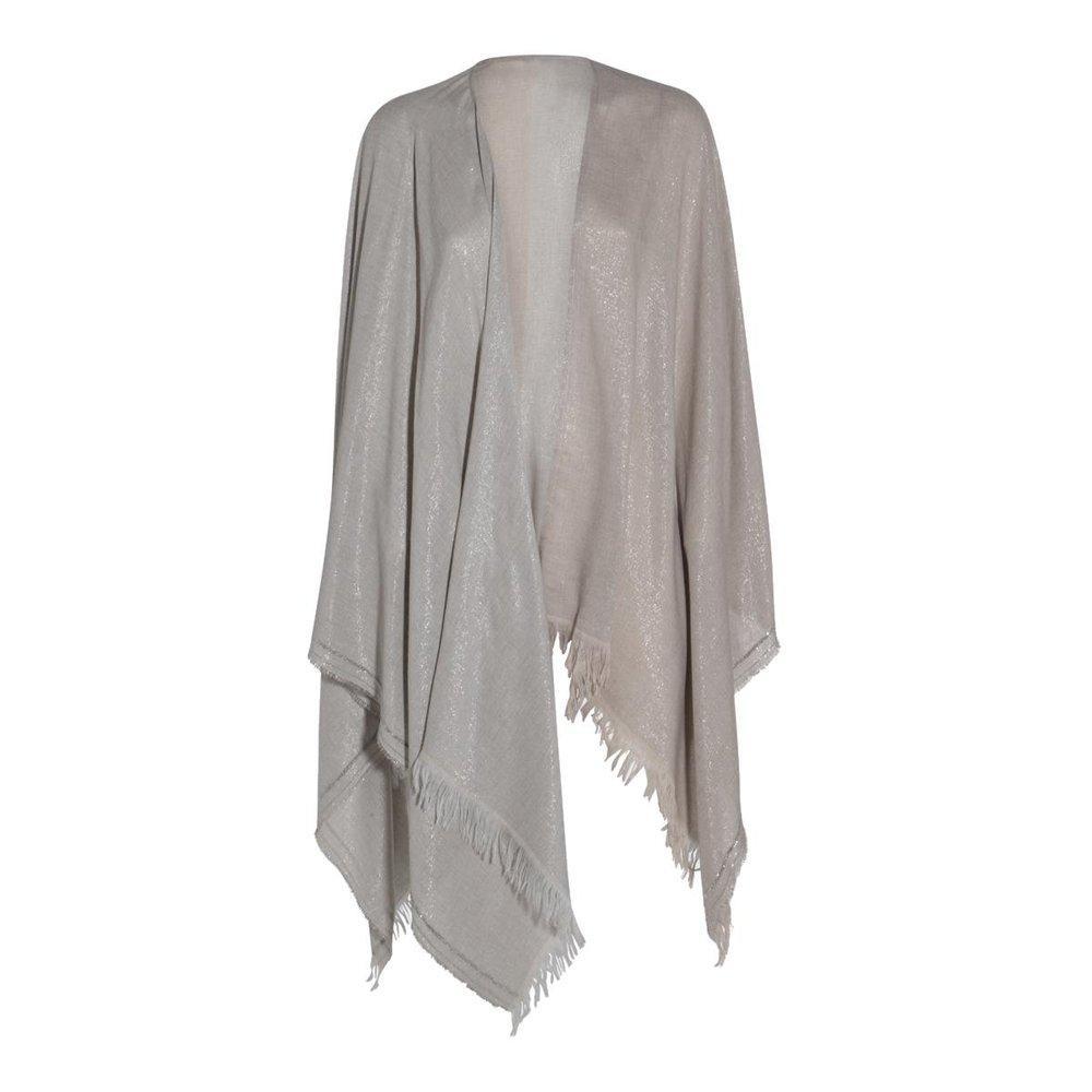 FABIANA FILIPPI Fringed Hem Scarf In Grey Product Image