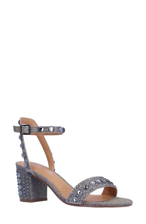 J. Renee Evelin Glitter Fabric Rhinestone Studded Dress Sandals Product Image