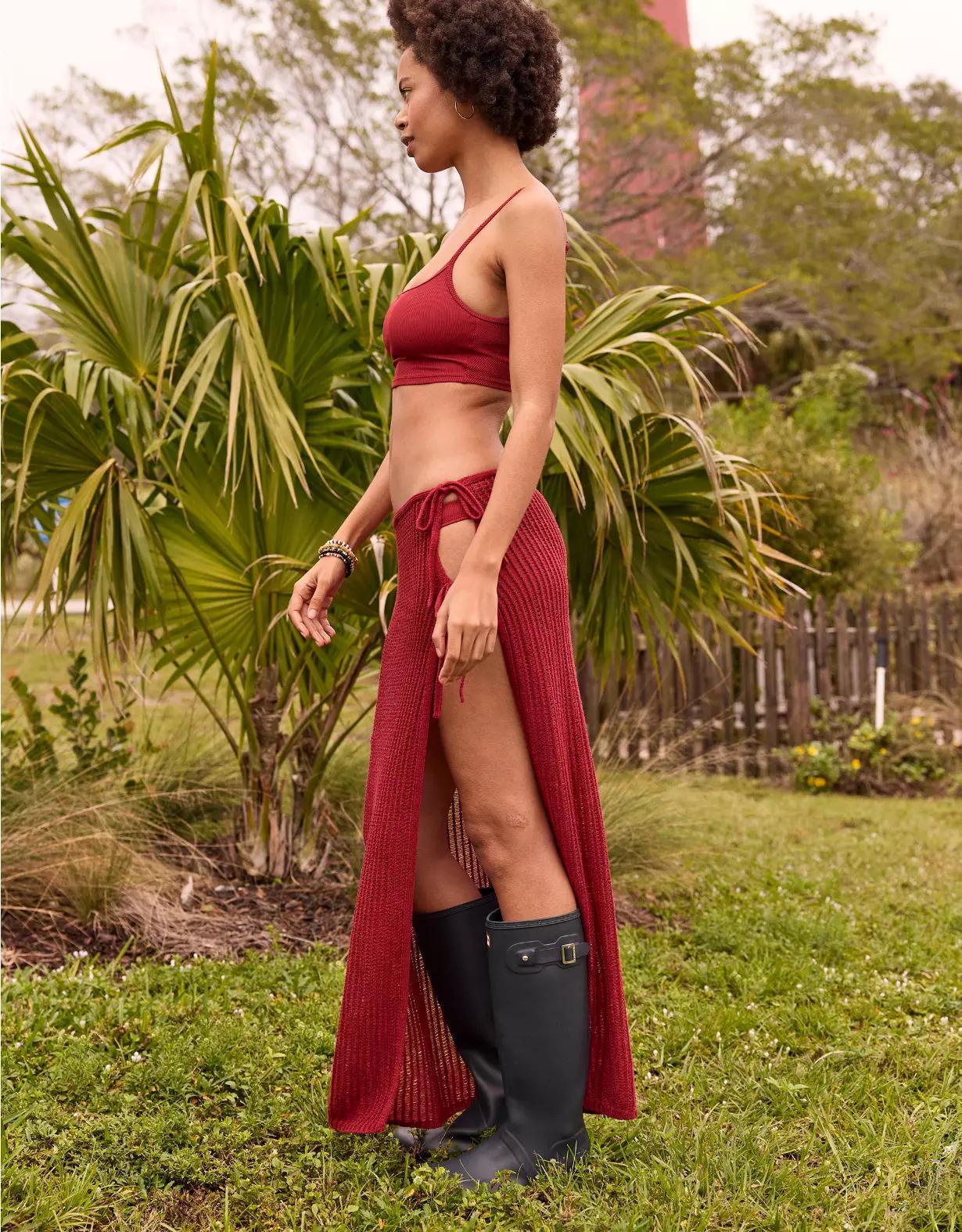 Aerie Crochet Wrap Sarong Product Image