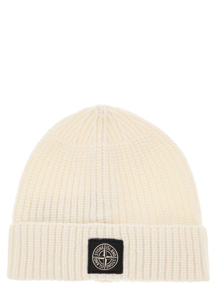 STONE ISLAND Beanie Lana In White Product Image