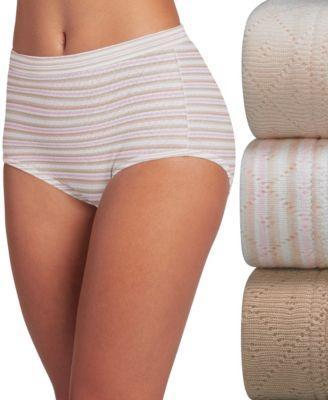 Womens Jockey Elance Breathe 3-pack Pointelle Briefs Panty Set 1542 Product Image