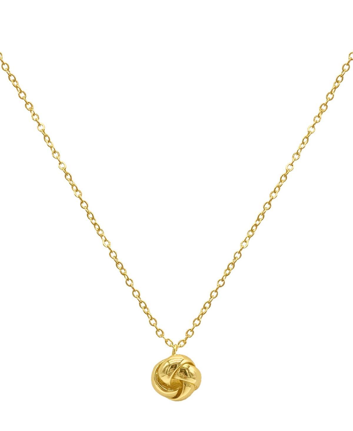 Adornia 14k Gold Plated Knot Pendant Necklace, Womens Gold Tone Product Image