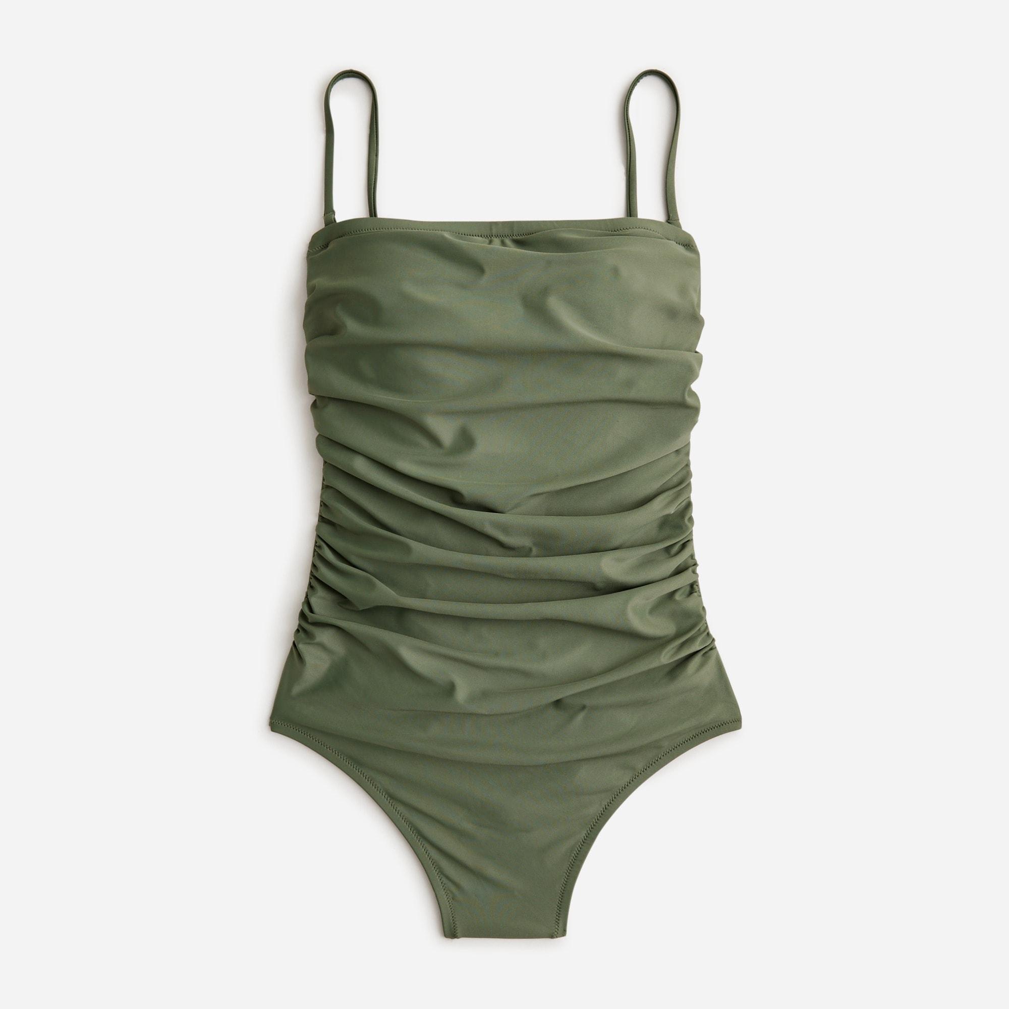 Ruched bandeau one-piece swimsuit Product Image