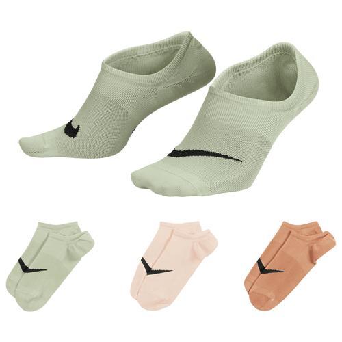 Nike Womens Nike 3 Pk Performance Lightweight Socks - Womens Guava/Honeydew Product Image