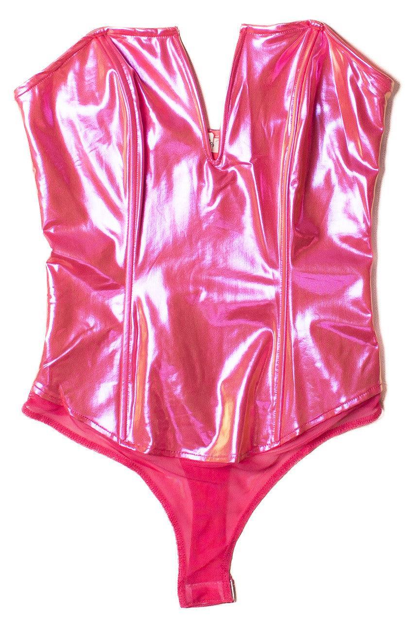 Strapless Pink Shimmer Bodysuit Product Image