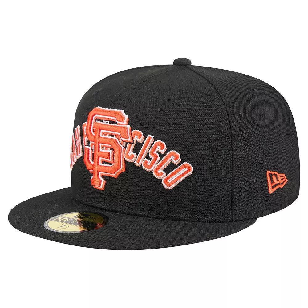 Men's New Era Black San Francisco Giants Overlap 59FIFTY Fitted Hat,  Product Image