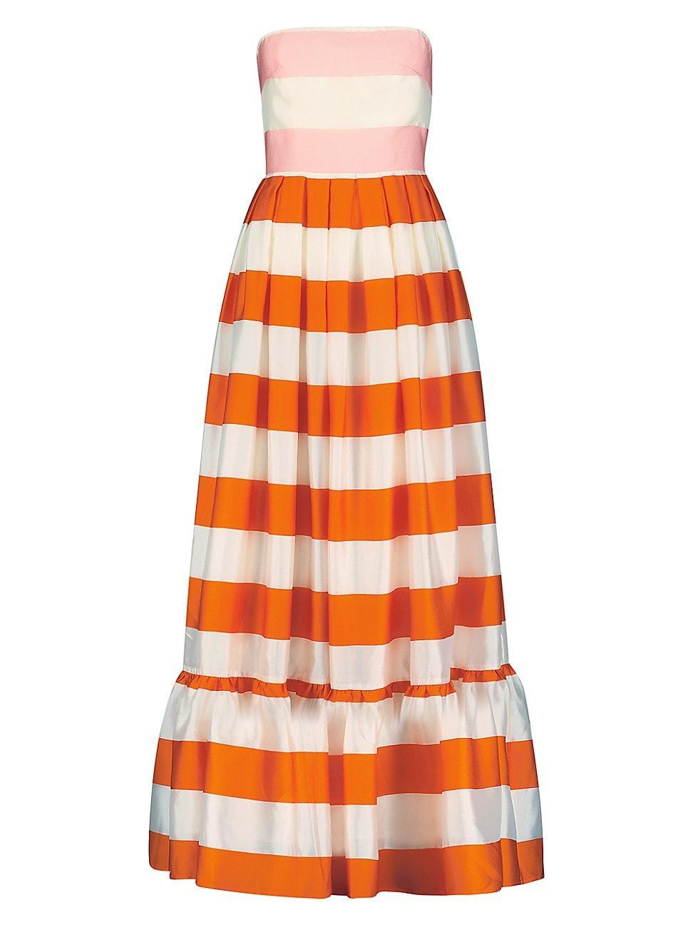 Womens Striped Tiered Maxi Dress Product Image