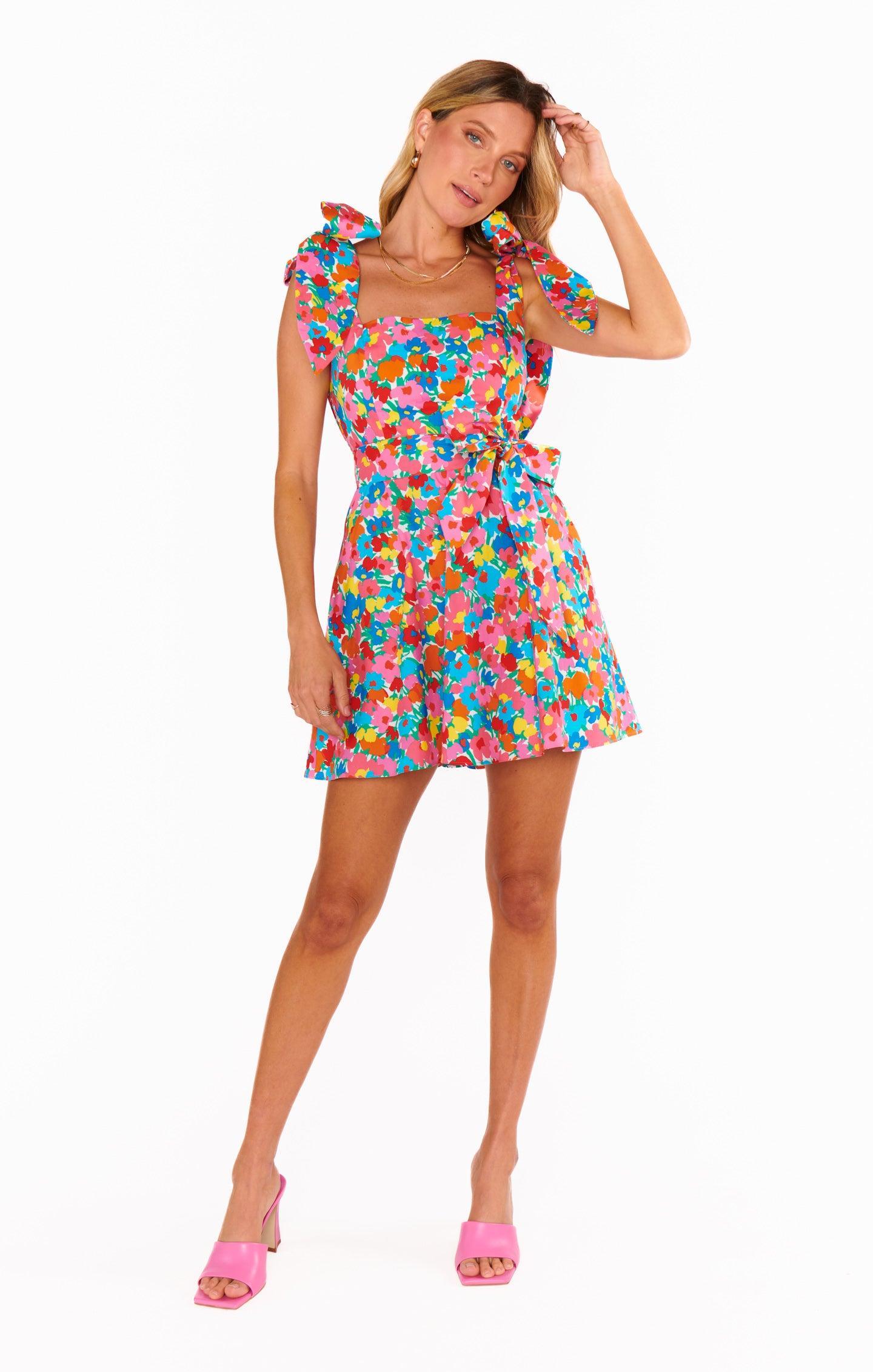 Claire Mini Dress ~ Bright Begonias Product Image