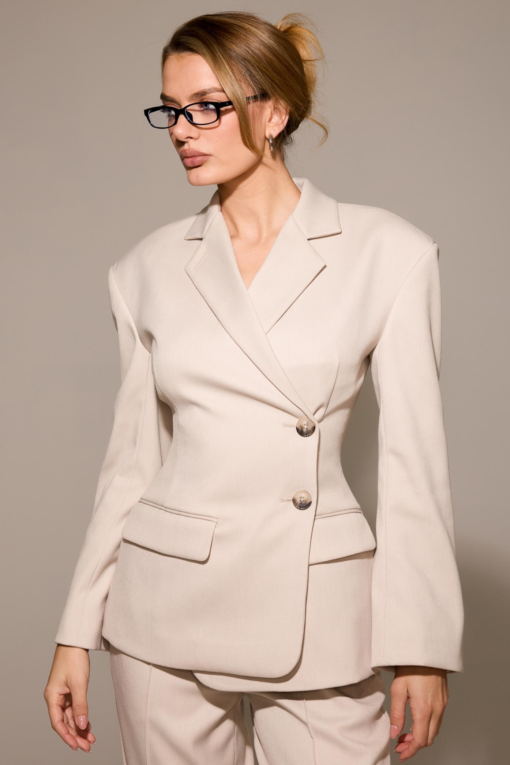 Hudson  beige hourglass blazer Product Image