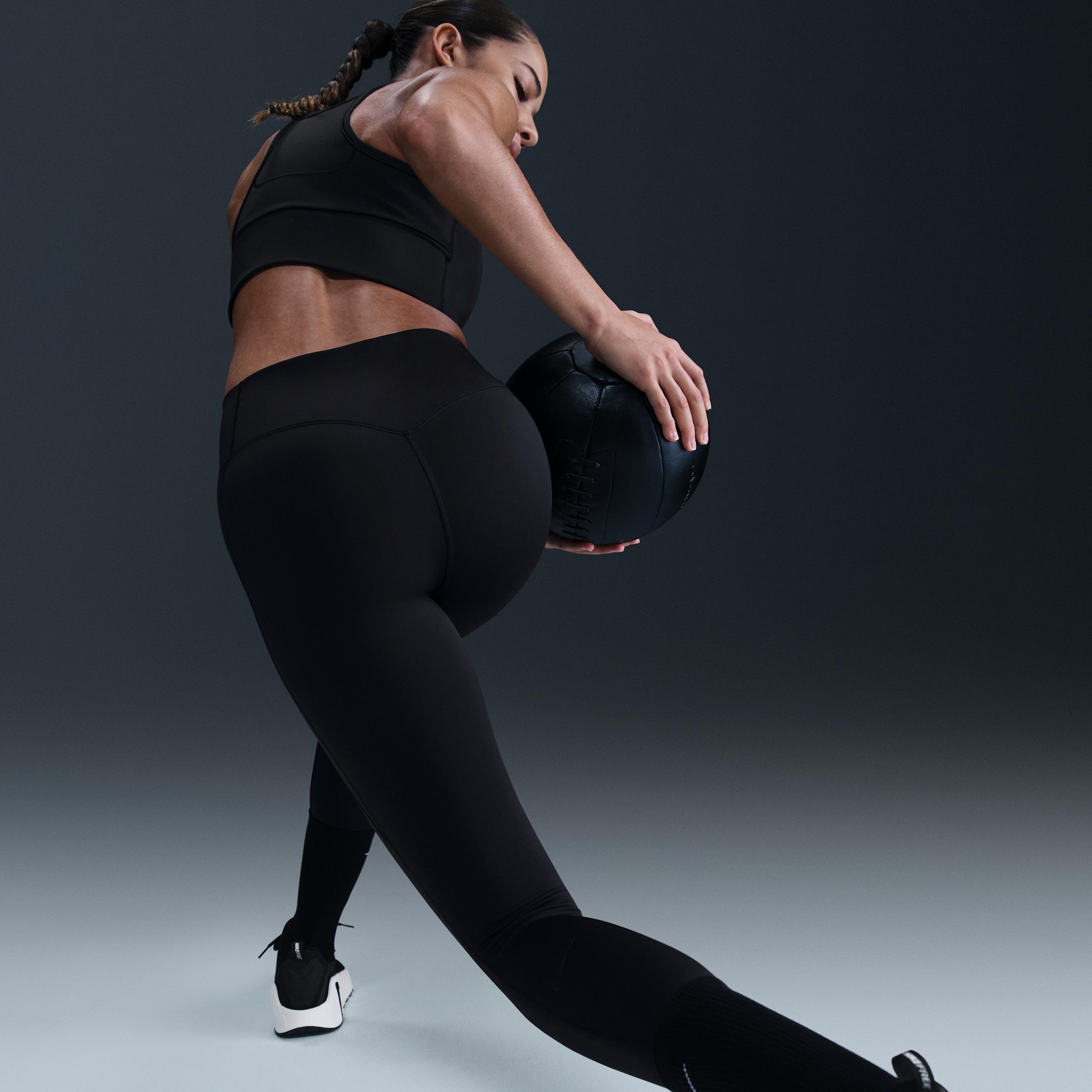 Nike Womens Universa High-Waisted 7/8 Leggings with No Front Seam | HQ6813-010 Product Image