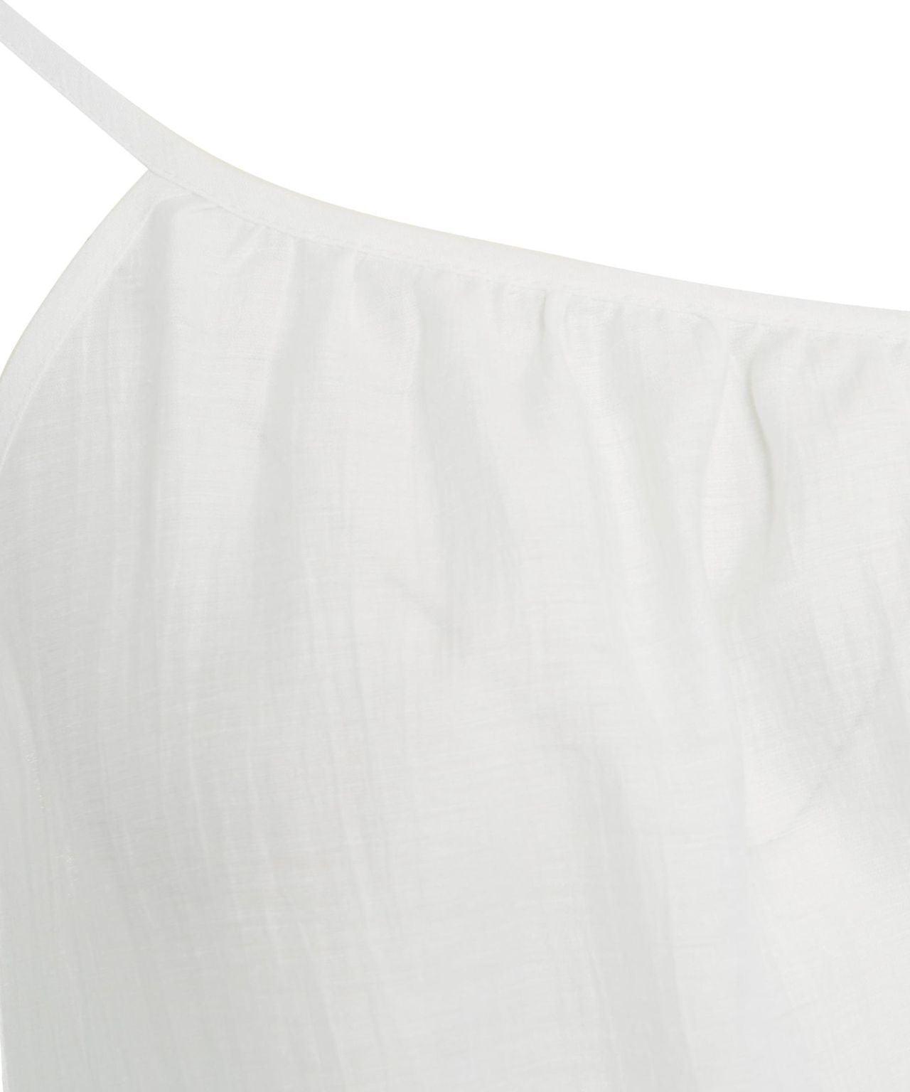 Asymmetrical maxi dress in linen Product Image