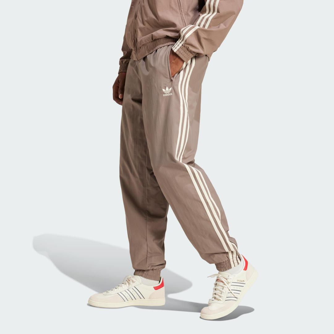 adidas Adicolor Woven Firebird Track Pants Trace Brown XS Mens Product Image