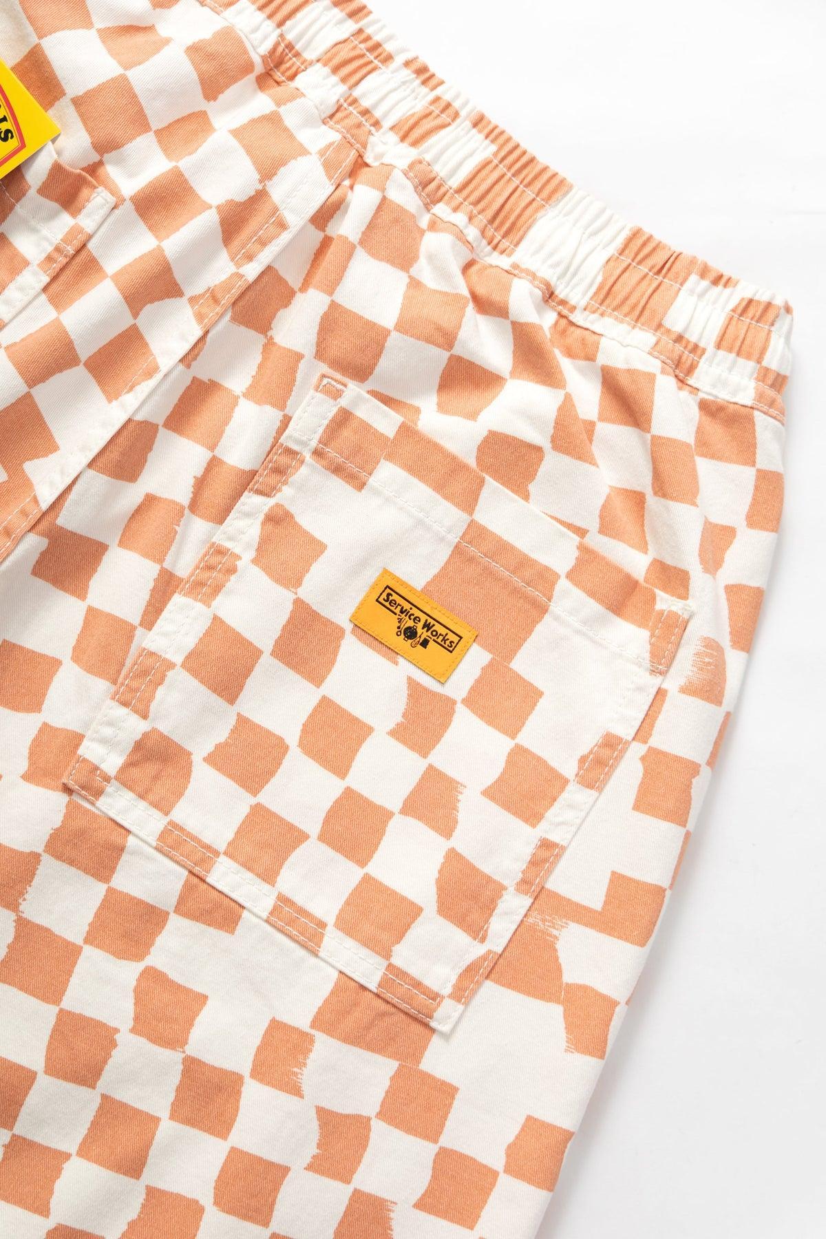 Service Works - Printed Chef Shorts - Salmon Checker Product Image