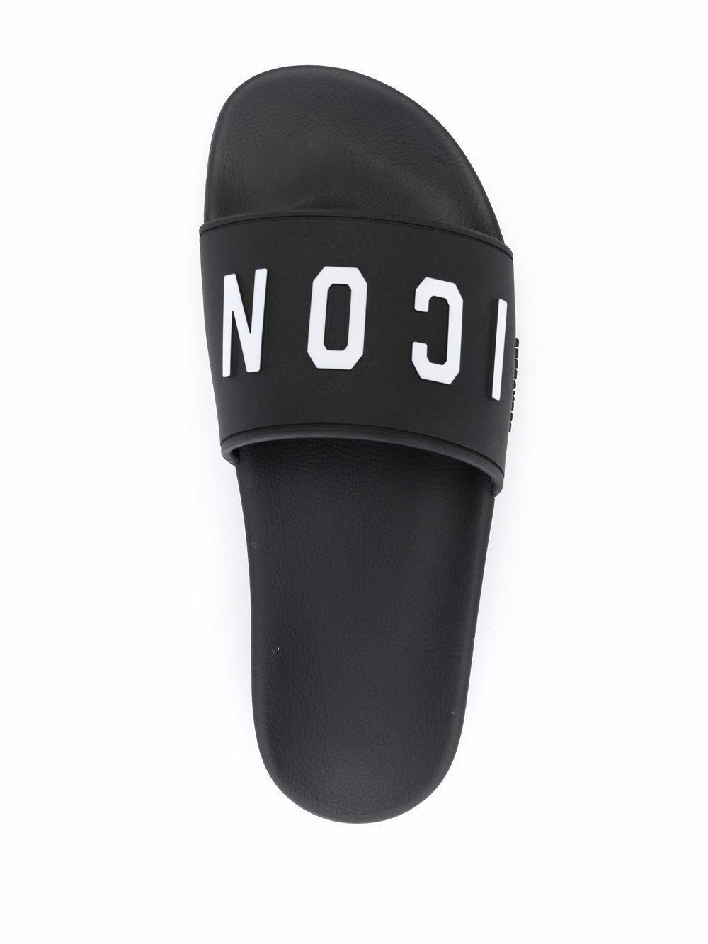 Icon-print slip-on slides Product Image