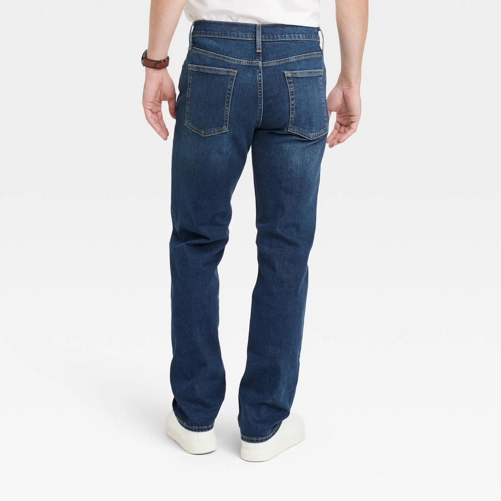 Mens Straight Fit Jeans - Goodfellow & Co Indigo 34x30 Product Image