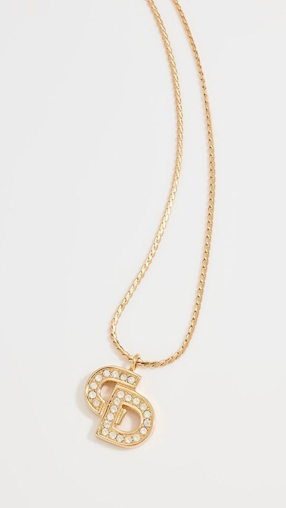 What Goes Around Comes Around Dior Gold Crystal CD Necklace | Shopbop Product Image