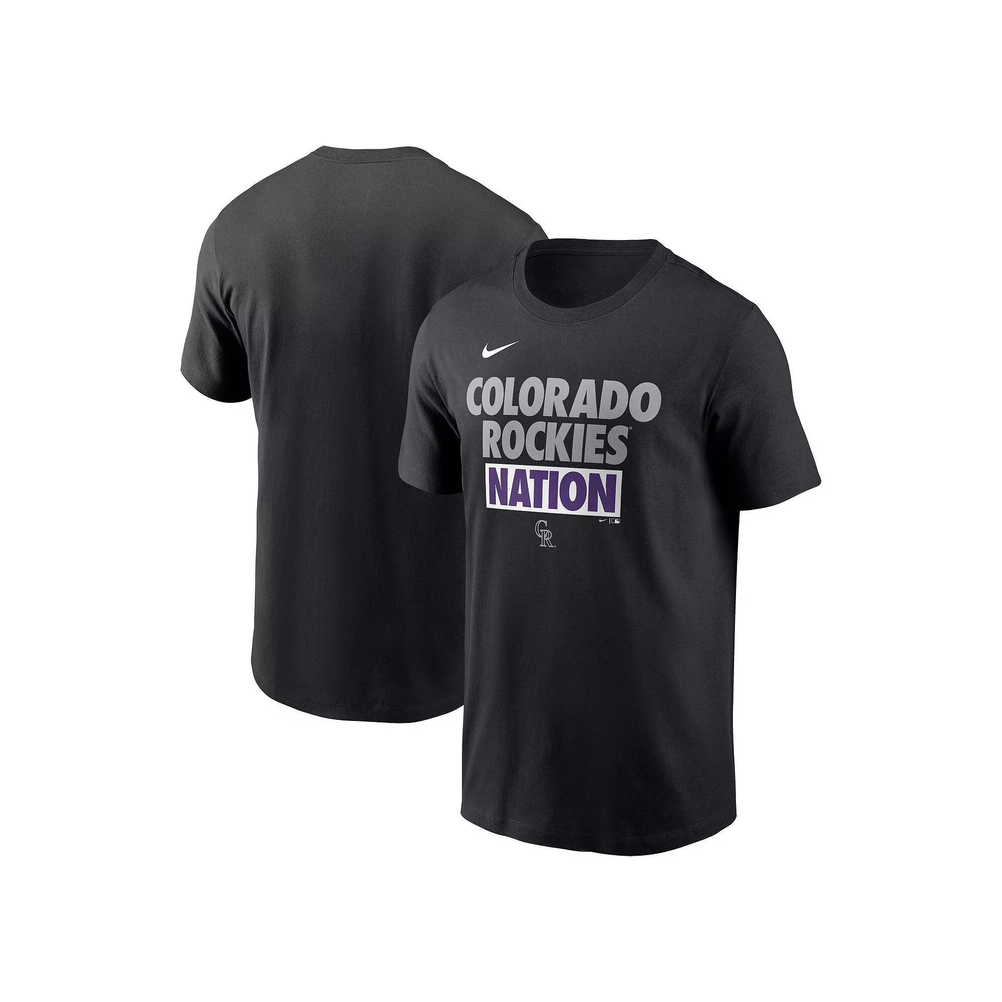 Men's Nike Black Colorado Rockies Rally Rule T-Shirt, Size: Large Product Image