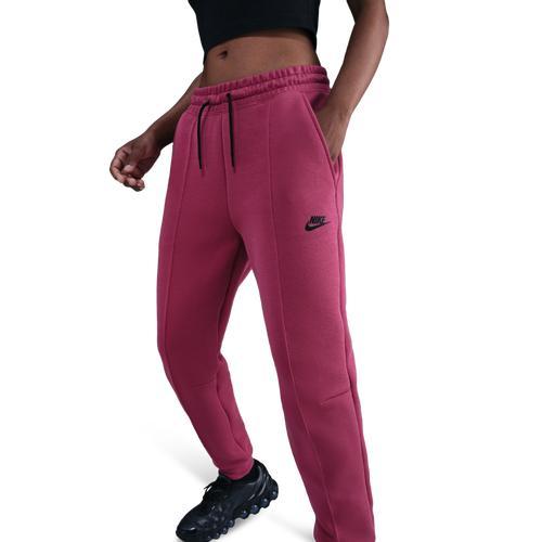 Nike Womens Nike NSW Tech Fleece MR Joggers - Womens Mink Brown/Black Product Image