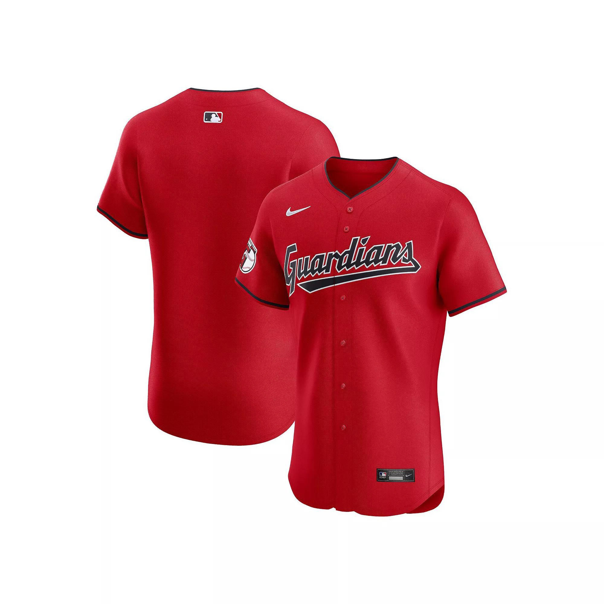 Mens Nike Red Cleveland Guardians Alternate Vapor Premier Elite Patch Jersey Product Image