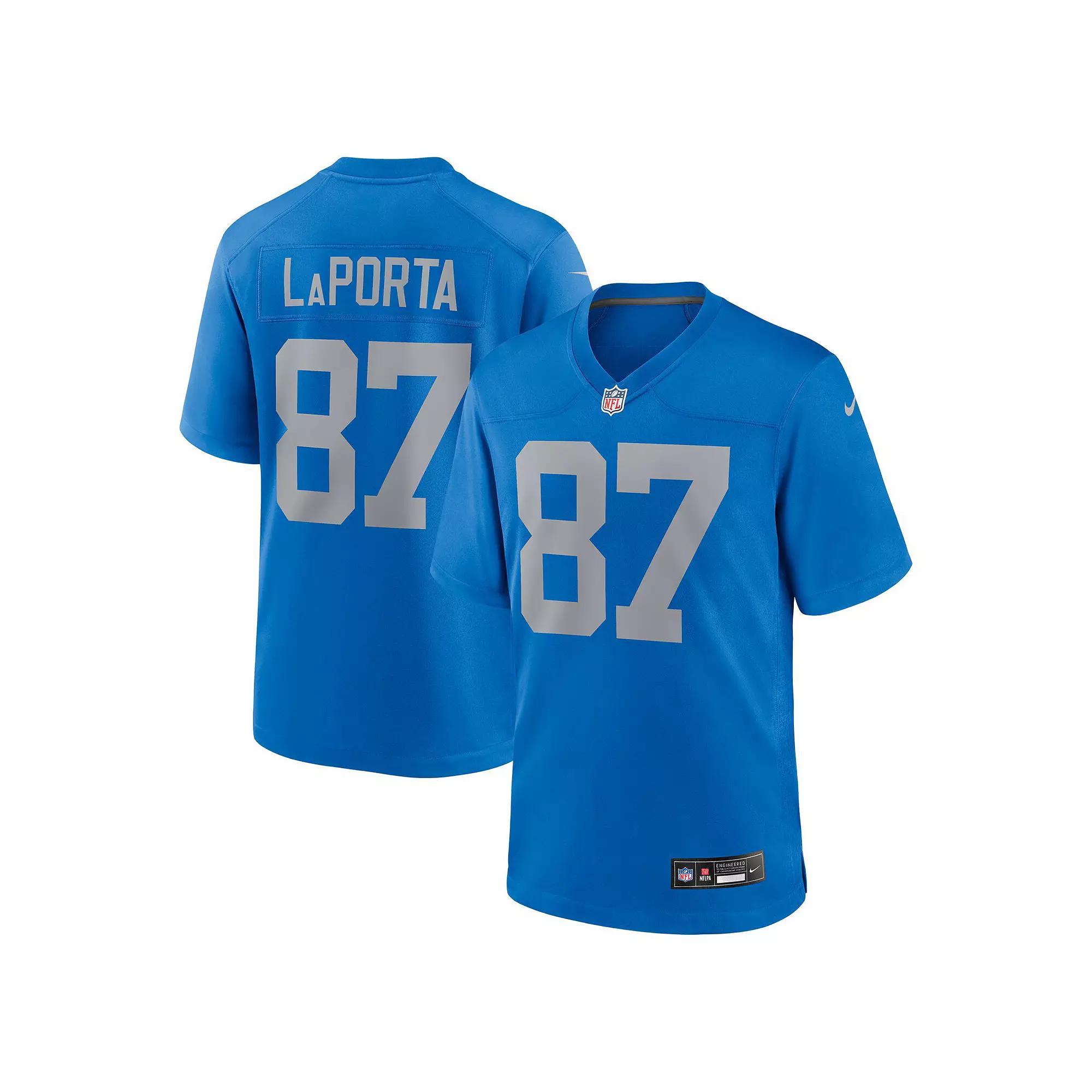 Men's Nike Sam LaPorta Blue Detroit Lions Alternate Game Jersey,  Product Image